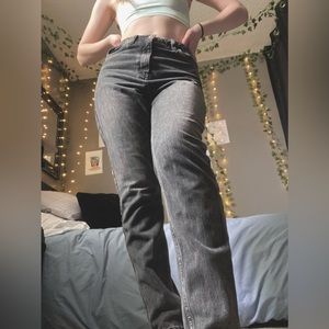 TopShop washed black Mom jeans